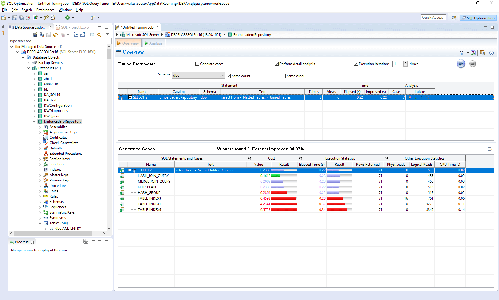 SQL Query Tuner Tour overview 