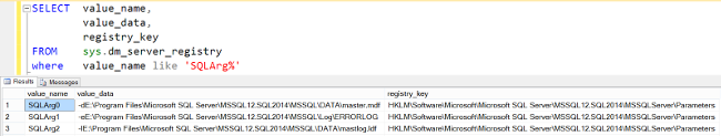 Startup Parameter Registry Keys