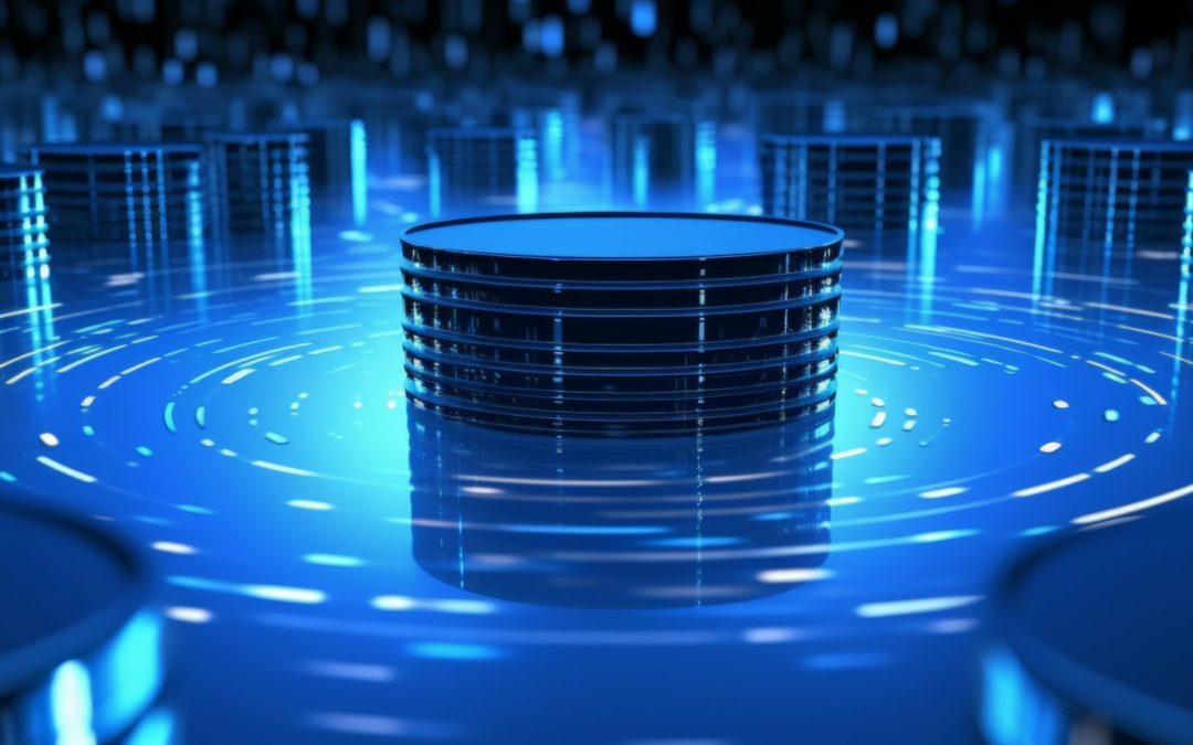 Database, infrastructure, new technology, management cloud computing illustration. Generative AI, 4k