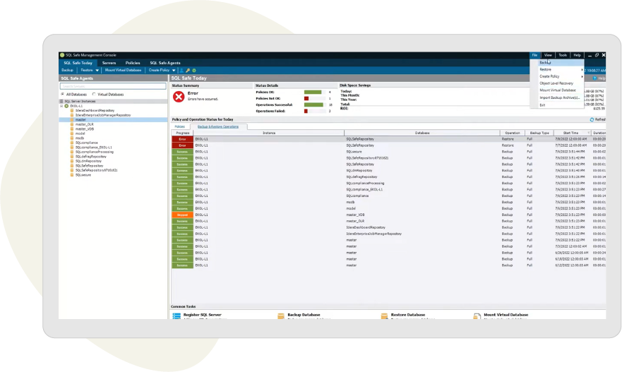 sql check dashboard