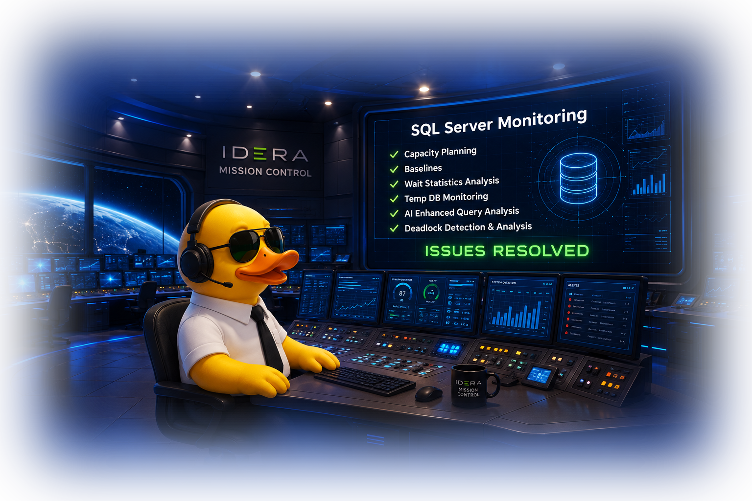 SQL Compliance Manager Illustration with the IDERA Duck